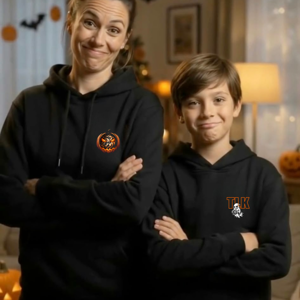 Pack en familia TLK · Ghost infantil + Pumpkin adulto