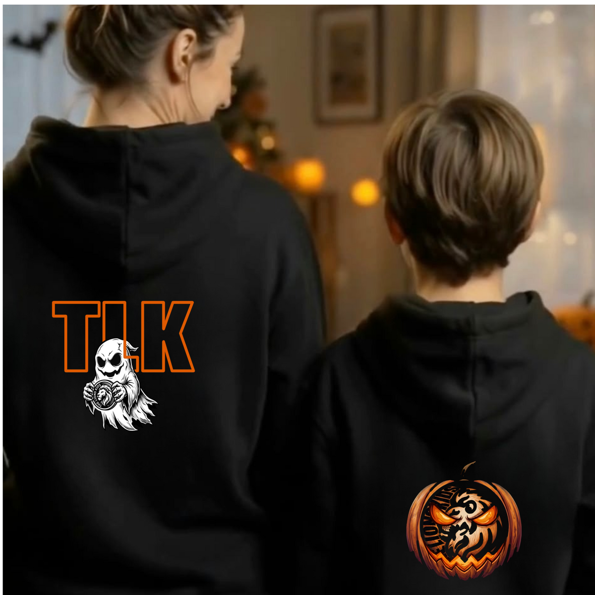 Pack en familia TLK · Pumpkin infantil + Ghost adulto